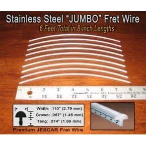 Guitar/Bass Fret Wire - Super-durable Stainless Steel JUMBO - Six Feet