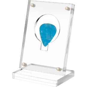Acrylic Guitar Pick Display Case Clear Guitar Pick Stand Holder Coin Collectible Guitar Pick Display Easel, 2.5 x 1.8 x 3.95 Inch