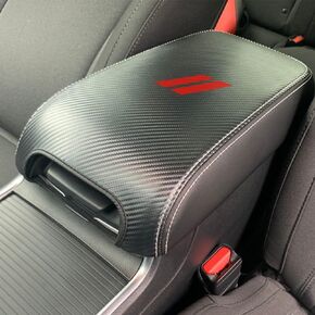 Center Console Armrest Box Cover Anti-Scratch Leather Auto Central Armrest Protector Pad Interior Decoration Accessories Fit for Tesla Model 3 2017-2023/ Model Y 2020-2023(Black and Blue)