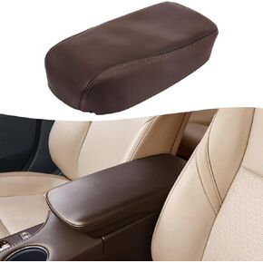 KBH Car Center Console Armrest Cover Replacement for Toyota Avalon 2013-2018, Vinyl Leather Trim, Arm Rest Replace Covering, Anti-Scratch, Black (without Lid)