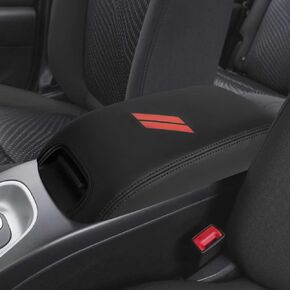 Center Console Armrest Box Cover Anti-Scratch Leather Auto Central Armrest Protector Pad Interior Decoration Accessories Fit for Tesla Model 3 2017-2023/ Model Y 2020-2023(Black and Blue)