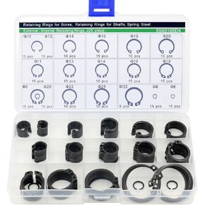 Circlip Set External/Internal Retaining Cir Clips Snap Ring Assortment Set 225 Pcs