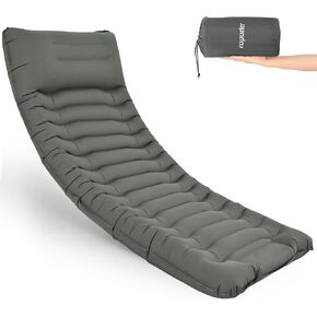 ropoda Upgraded Extra Thickness 6'' Inflatable Sleeping Pad with Pillow, Built-in Foot Pump, 77''*27'' Camping Pad with Carry Bag, Ultralight & Compact Camping Mat Pad for Hiking, Blue in Kuwait