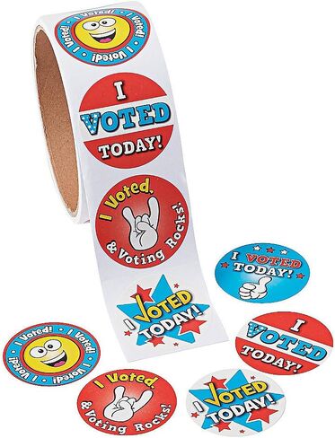 ملصقات I Voted Today - 100 ملصق - لوازم الفصل الدراسي والتصويت in Saudi Arabia