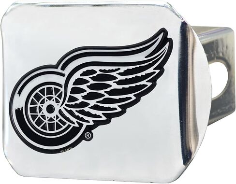 FANMATS - 14966 NHL Detroit Red Wings غطاء وصلة كروم 3.4 بوصة × 4 بوصة in Saudi Arabia