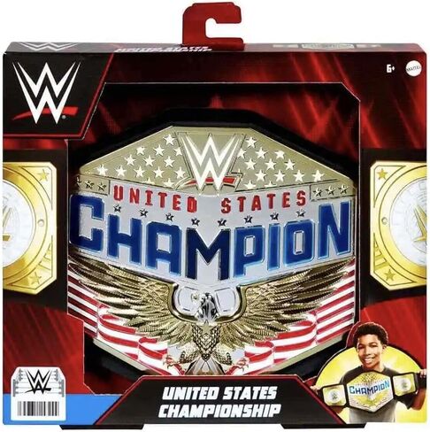 Mattel WWE United States US Championship Role Play Kids Title Belt, Authentic Styling with Adjustable Belt Ages 6 Years Old & Up in Saudi Arabia