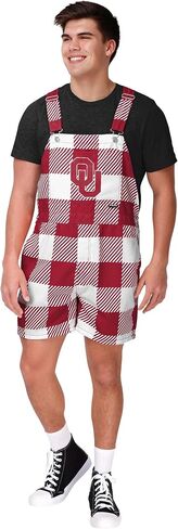 FOCO NCAA mens Ncaa College Bib Shortalls Summer Shorts Overalls in Saudi Arabia