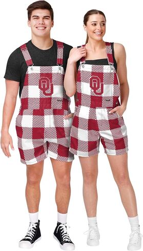 FOCO NCAA mens Ncaa College Bib Shortalls Summer Shorts Overalls in Saudi Arabia