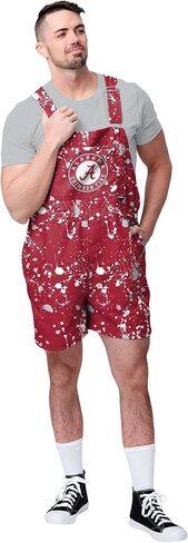 FOCO NCAA mens Ncaa College Bib Shortalls Summer Shorts Overalls in Saudi Arabia
