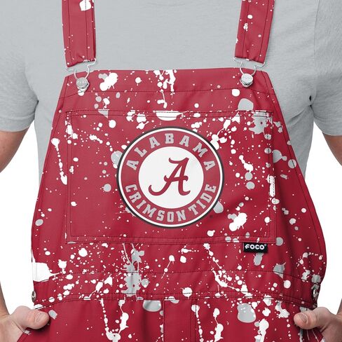 FOCO NCAA mens Ncaa College Bib Shortalls Summer Shorts Overalls in Saudi Arabia