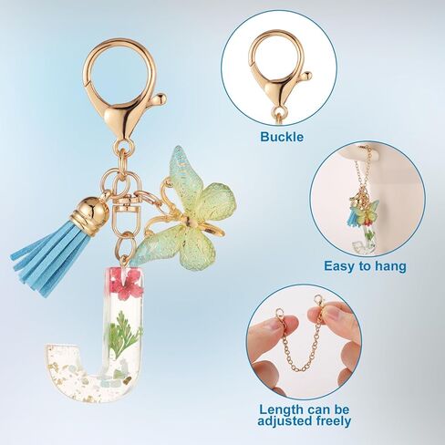 Bottle Chain for Stanley Cups, Cute Letter Charm for Stanley Cup with Butterfly and Tassel Accessories Tumbler Accessories Compatible with Stanley Cup 40oz in Saudi Arabia