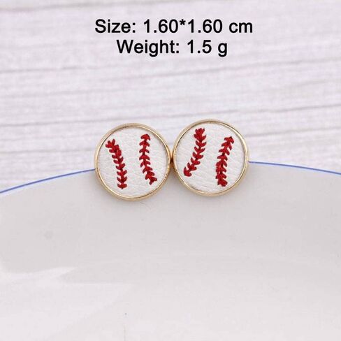 2 Pairs Sports Game Ball Football Basketball Wooden Earrings for Women Girls Lightweight Heart Shaped Sports Rugby Baseball Volleyball Stud Earrings Sports Fans Players Jewelry in Saudi Arabia