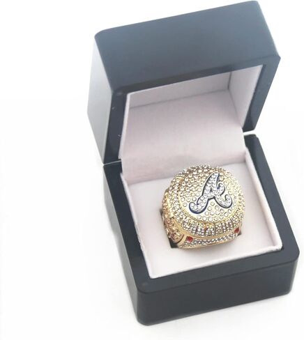 ATL 2021 Braves 13 ACUNA، JR سلسلة هدايا عيد الميلاد Cubs World Replica Champions Ring مجموعة حلقات بطولة أتلانتا مع صندوق خشبي هدايا للنساء والرجال والأطفال والأولاد والآباء in Kuwait