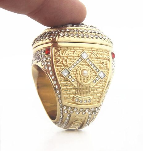 ATL 2021 Braves 13 ACUNA، JR سلسلة هدايا عيد الميلاد Cubs World Replica Champions Ring مجموعة حلقات بطولة أتلانتا مع صندوق خشبي هدايا للنساء والرجال والأطفال والأولاد والآباء in Kuwait
