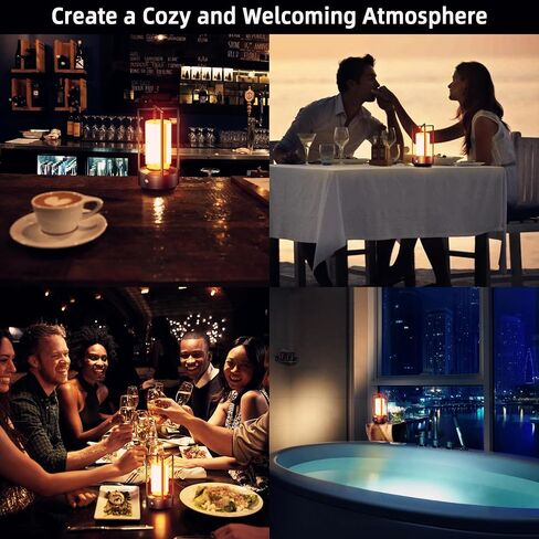 Touch Bedside Table Lamp, 3 Color Stepless Dimmable Bedroom Night Light, Rechargeable Cordless LED Romantic Atmosphere Lamp, Indoor Outdoor Portable Smart Small Lamp for Dinner Party Camping Gifts in Saudi Arabia