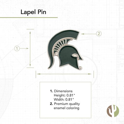 Desert Cactus Michigan State University Lapel Pins Spartans MSU Logo Enamel Made of Metal (Pin A) in Saudi Arabia