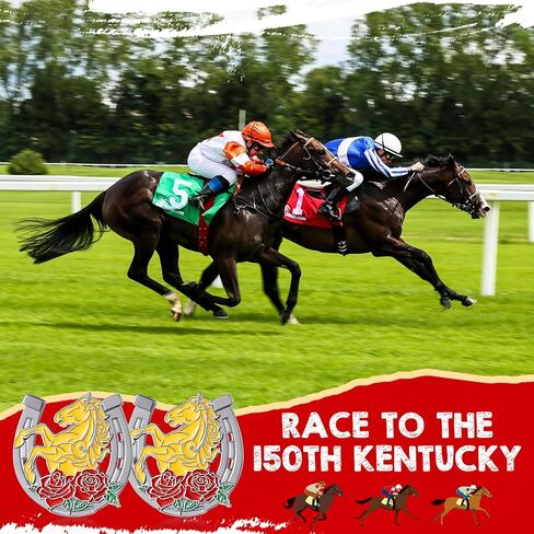 Derby Day Lapel Pins Horse Racing Lucky Horseshoe Brooch for 150th Derby Party Supply Horse Lovers Decor in Saudi Arabia