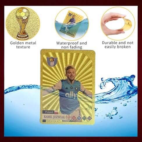Soccer Cards 2024,World Cup Soccer Star Trading Cards,UEFA Champions League Sports Cards 55 PCS,Gift Gold Cards,No Repetition in Saudi Arabia