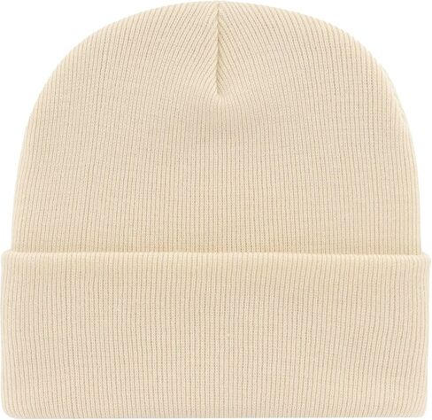 '47 New York Yankees Mens Womens Cuffed Knit Winter Hat, Stretch Fit, Cream/Natural White, Black Logo, One Size in Saudi Arabia