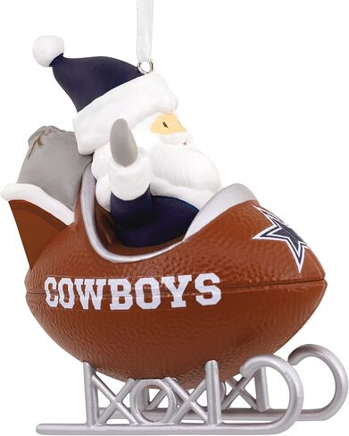Hallmark Dallas Cowboys Santa Football Sled Christmas Ornament, NFL Tree Decoration and Sports Fan Gift in Saudi Arabia