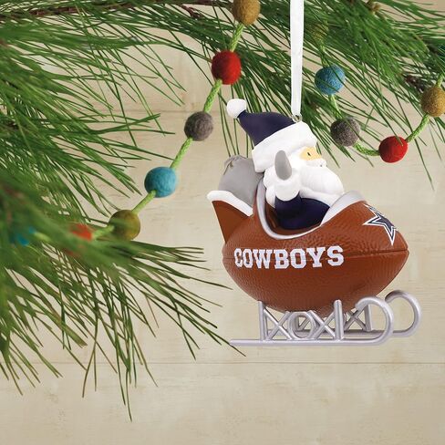 Hallmark Dallas Cowboys Santa Football Sled Christmas Ornament, NFL Tree Decoration and Sports Fan Gift in Saudi Arabia