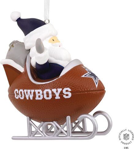 Hallmark Dallas Cowboys Santa Football Sled Christmas Ornament, NFL Tree Decoration and Sports Fan Gift in Saudi Arabia