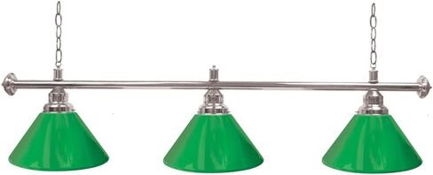 Trademark Gameroom Green Three Shade Gameroom Lamp, 60" (Silver Hardware) in Saudi Arabia