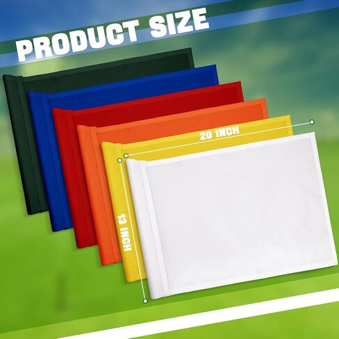 6 Pieces Large Golf Flags with Tube Inserted, Oversized Golf Flags 13 x 20 Inch Golf Pin Flags Putting Green Flags for Yard 420d Nylon Pin Flags for Indoor Outdoor Backyard Garden in Saudi Arabia