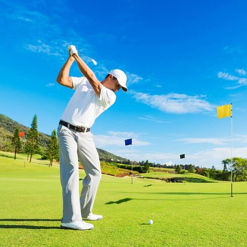 6 Pieces Large Golf Flags with Tube Inserted, Oversized Golf Flags 13 x 20 Inch Golf Pin Flags Putting Green Flags for Yard 420d Nylon Pin Flags for Indoor Outdoor Backyard Garden in Saudi Arabia