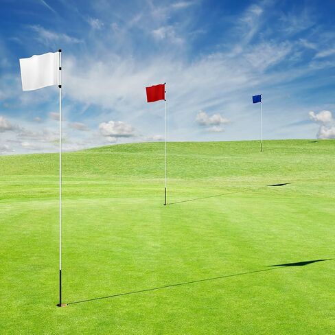 6 Pieces Large Golf Flags with Tube Inserted, Oversized Golf Flags 13 x 20 Inch Golf Pin Flags Putting Green Flags for Yard 420d Nylon Pin Flags for Indoor Outdoor Backyard Garden in Saudi Arabia