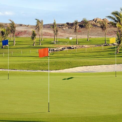 6 Pieces Large Golf Flags with Tube Inserted, Oversized Golf Flags 13 x 20 Inch Golf Pin Flags Putting Green Flags for Yard 420d Nylon Pin Flags for Indoor Outdoor Backyard Garden in Saudi Arabia