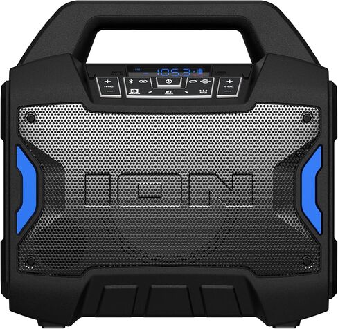 ION Tailgater Boom - مكبر صوت بلوتوث محمول خارجي مع ميكروفون، راديو FM، منفذ USB، بطارية، مقاومة للماء IPX5، وصلة ستيريو لاسلكية، تطبيق، 60 وات in Kuwait