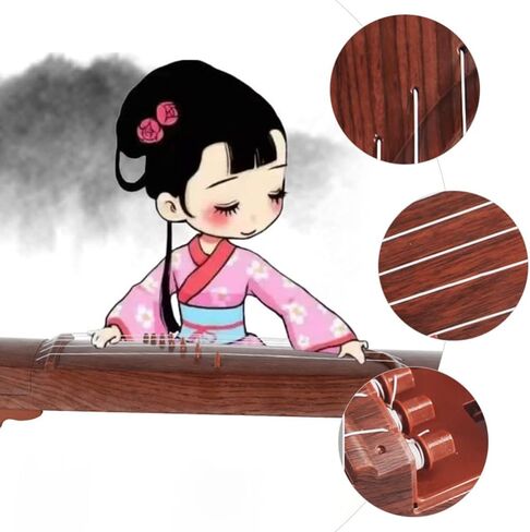 سلسلة هيليفتي جوزهينج الصينية آلة القانون لعبة تعليمية موسيقية مصغرة أداة صينية أثاث غرفة نوم صغيرة للأطفال المبتدئين آلة موسيقية abs طالب سطح المكتب دمية خشبية in Kuwait