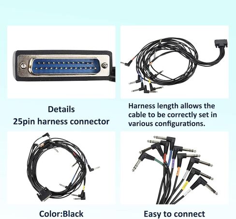 GWNOWZZET كابل ثعبان تسخير لوحدة طبل Alesis القيادة عرام Nitro DM7X Forge 6.35 مللي متر RCA ذكر رؤساء in Kuwait