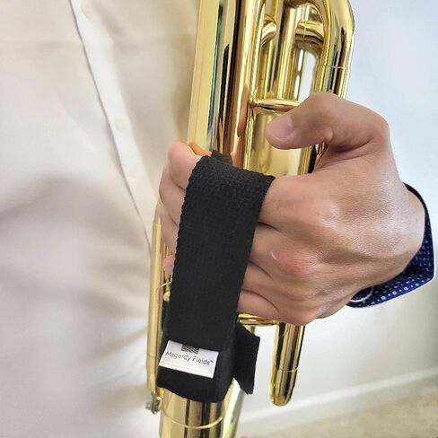 Euphonium Hand Strap Adjustable - Includes a Mouthpiece Cleaning Brush - Hand Strap for Euphonium, Tuba, Brass Instruments, Band, Orchestra - Grip, Holding Support - Washable in Kuwait