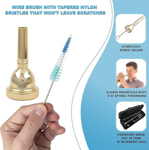 Euphonium Hand Strap Adjustable - Includes a Mouthpiece Cleaning Brush - Hand Strap for Euphonium, Tuba, Brass Instruments, Band, Orchestra - Grip, Holding Support - Washable in Kuwait