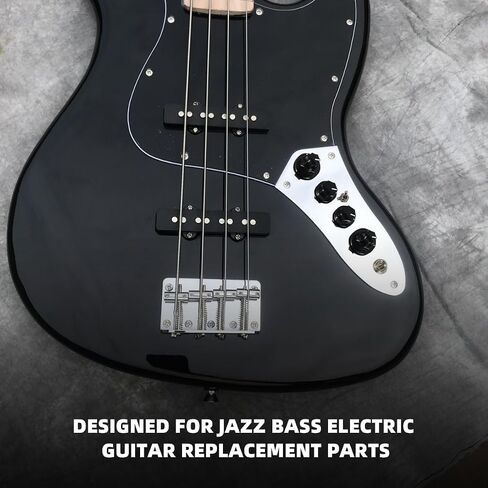Prewired Bass Guitar Pickup Set Plus Control Plate System Alnico 5 Neck/Bridge Pickup for 4 String Jazz Bass Guitar Replacement Parts in Saudi Arabia