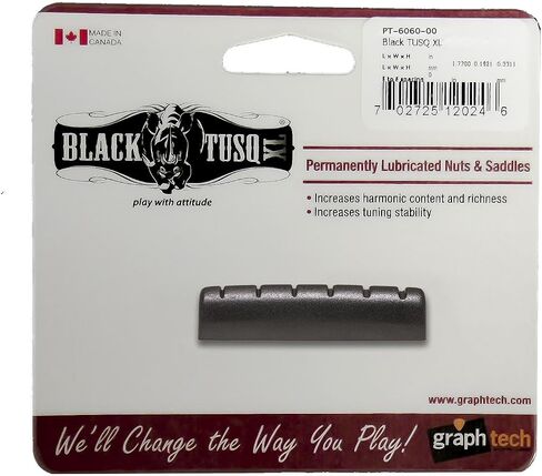 GraphTech PT606000 TUSQ XL Black Self-Lubricating Slotted Nut, Epiphone Style in Saudi Arabia