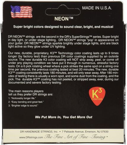 DR Strings HI-DEF NEON سلاسل الغيتار الكهربائي (NWE-9/46) in Saudi Arabia