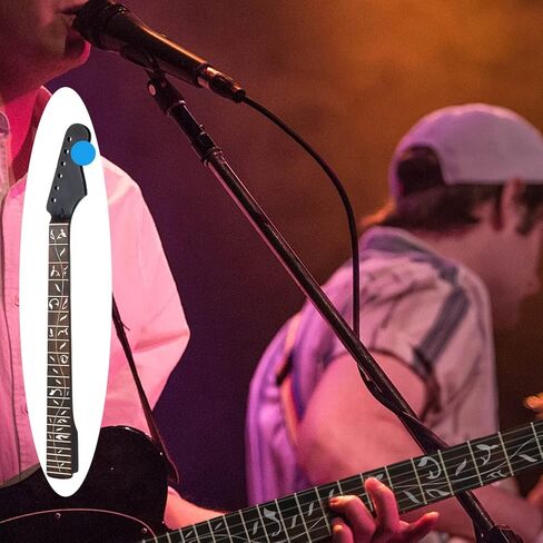 22 Fret ST رقبة جيتار كهربائي من خشب القيقب الكندي، نحت شجرة الحياة لأصابع خشب الورد، أسود غير لامع، نصف قطر لوحة الفريتس 14 بوصة، صامولة عظمية in Kuwait