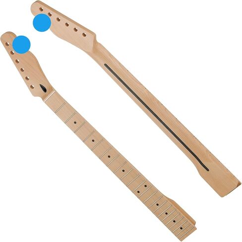 جيتار كهربائي 22fret Tele من خشب القيقب الكندي برقبة 14 بوصة نصف قطر لوحة الأصابع، ترصيع خلفي مخطط الظربان، صامولة عظمية، لون خشب القيقب in Kuwait