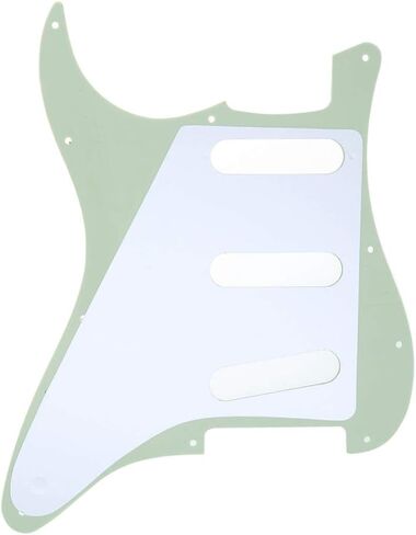 Musiclily Strat Pickguard SSS Pick Guard and ST Back Plate Tremolo Trem Cover Set for Fender USA/Mexico Standard Stratocaster Modern Style Electric Guitar,1Ply Black in Saudi Arabia
