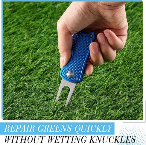 12 Pieces Golf Divot Tool Golf Divot Repair Tool with Magnetic Ball Marker and Popping Button Metal Foldable Golf Divot Fixer, 4 Assorted Colors in Saudi Arabia