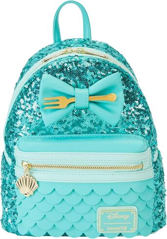 حقيبة ظهر صغيرة من مجموعة Loungefly Disney The Little Mermaid Sequins Collection، حصريًا من Amazon in Saudi Arabia