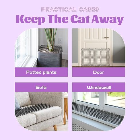 16 Pack 16 x 8 Inch Cat Scat Mat with Spikes Digging Stopper Repellent Spike Mat in Saudi Arabia