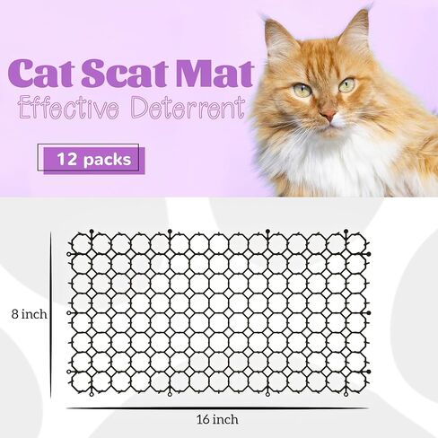 16 Pack 16 x 8 Inch Cat Scat Mat with Spikes Digging Stopper Repellent Spike Mat in Saudi Arabia
