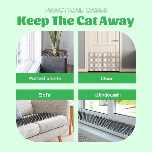 16 Pack 16 x 8 Inch Cat Scat Mat with Spikes Digging Stopper Repellent Spike Mat in Saudi Arabia