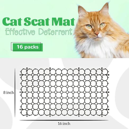16 Pack 16 x 8 Inch Cat Scat Mat with Spikes Digging Stopper Repellent Spike Mat in Saudi Arabia