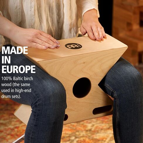 طبلة Meinl Hybrid Slaptop Cajon Box مع Snare وBongo، ومنافذ صوت أمامية - صُنعت في أوروبا - خشب البتولا البلطيقي، ضمان لمدة عامين (HTOPCAJ3NT) in Saudi Arabia