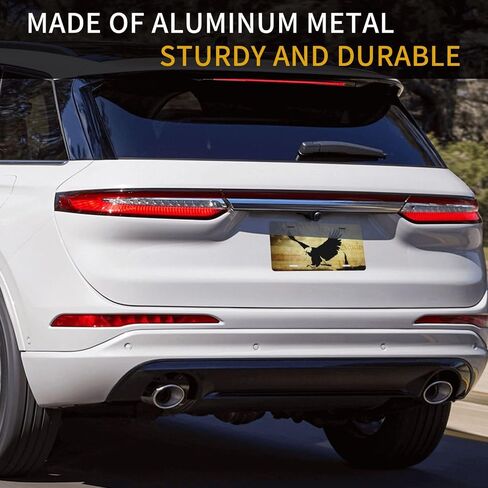 American Flag License Plates, Decorative Car Front License Plate Metal Car Plates, Vanity Tags, Aluminum Novelty License Plates 6×12 Inch in Saudi Arabia